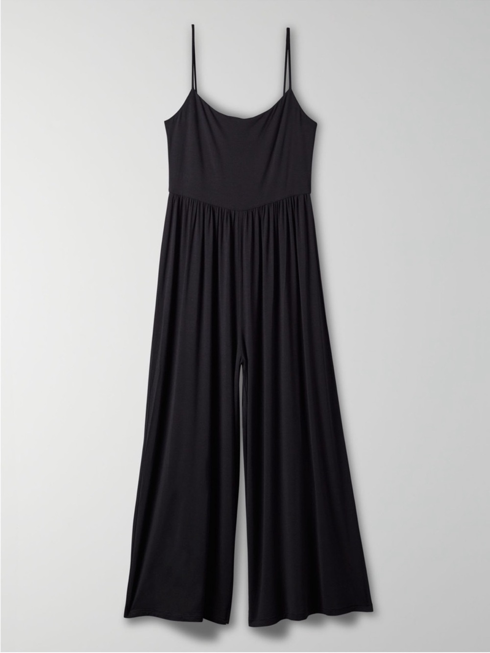 Aritzia Black Wide-Leg Spaghetti-Strap Jumpsuit